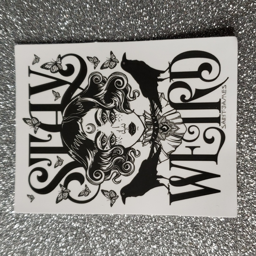 ART Gothic Butterfly woman WATERPOOF Sticker
